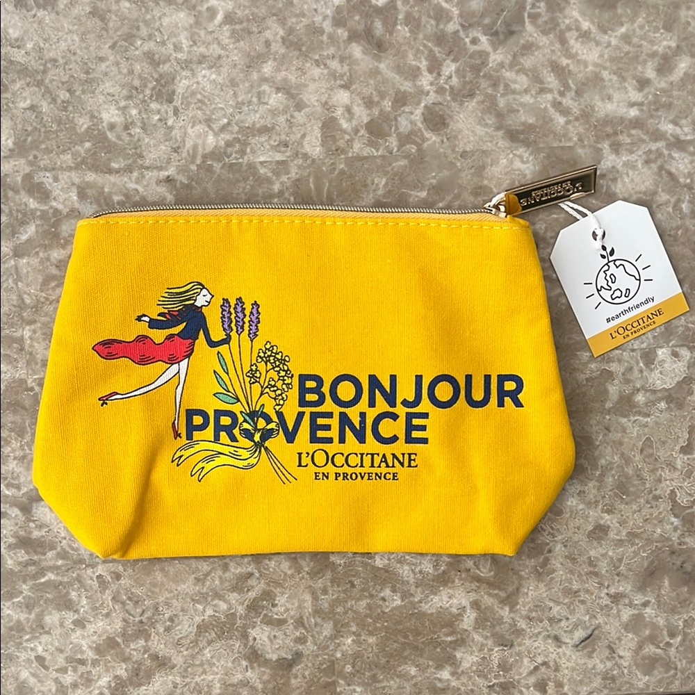 L'OCCITANE Bonjour Provence Cosmetic Bag Travel Bag NWT